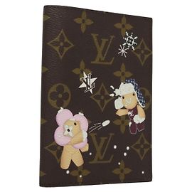 LOUIS VUITTON Natal Vivienne Couverture Passaporte Estojo de Passaporte Auth 132776M Monograma