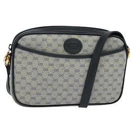 Gucci Borsa a Spalla Micro GG Supreme in PVC Navy Gold 007 904 0095 Auth ep9748 D'oro Blu navy