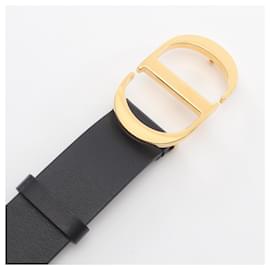 Christian Dior-Ceinture en cuir Dior 30 MONTAIGNE de Christian Dior-Noir