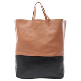 Céline Bolsa tote horizontal Celine Marrom Preto