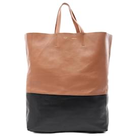 Céline-Sac cabas horizontal Celine-Marron,Noir