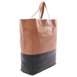 Céline-Sac cabas horizontal Celine-Marron,Noir