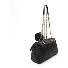 Chanel-CHANEL Sac à épaule bowling large Matelassé-Noir