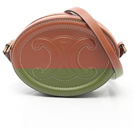 Céline-Sac à épaule Cuir Triomphe Oval de Celine-Marron