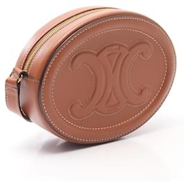 Céline-Sac à épaule Cuir Triomphe Oval de Celine-Marron