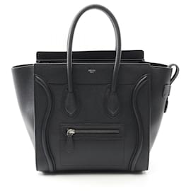 Céline-Sac à main Celine Luggage Micro Shopper-Noir