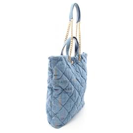 Chanel-Sac de shopping maxi Matelassé Chanel-Bleu,Multicolore