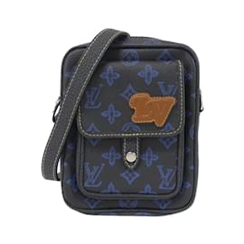 Louis Vuitton-Portefeuille portable Louis Vuitton Monogram Record Christopher-Bleu