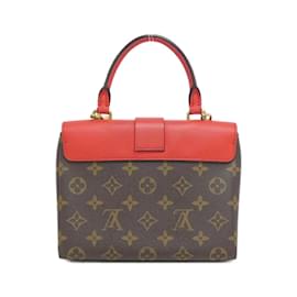 Louis Vuitton-Sac à main Louis Vuitton Monogram Rocky BB-Marron,Rouge