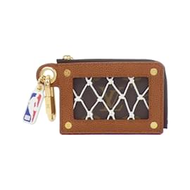 Louis Vuitton-Portefeuille/Étui à pièces Zippy Monogram Net Louis Vuitton-Marron