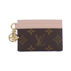 Louis Vuitton-Porte-cartes de visite Monogram Louis Vuitton-Marron,Rose