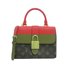 Louis Vuitton-Sac à main Rocky BB Monogram Louis Vuitton-Marron,Rouge