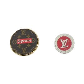 Louis Vuitton Monogram Brosche Set MP2076 Braun Rot