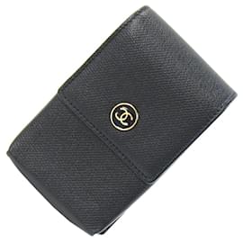 Chanel-Chanel Coco Button Cigarette Case-Black