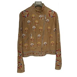 Christian Dior Leather Jacket by John Galliano Beige