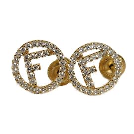 Pendientes de oro con zirconia cristal Fendi F-Is Current FF Otro