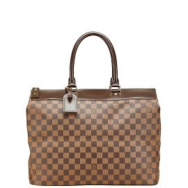 Bolsa Boston Damier Greenwich PM Louis Vuitton Marrom