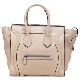 Céline Celine Mini Luggage Tote aus Kalbsleder Beige Beige