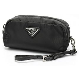 Prada Nylon Pouch with Strap Black