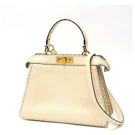 Sac Medium Fendi Peekaboo I See You Écru