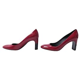 Bottega Veneta-BOTTEGA VENETA ISABELLA 522390 RED PATENT LEATHER PUMPS SIZE 41-Red
