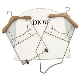 Christian Dior Kleiderbügel Set Braun Weiß Braun Weiß