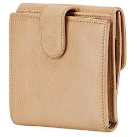 Gucci-Gucci Interlocking Leather Trifold Wallet-Beige