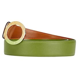 Bulgari-Bvlgari Bulgari Bulgari Leather Belt-Brown