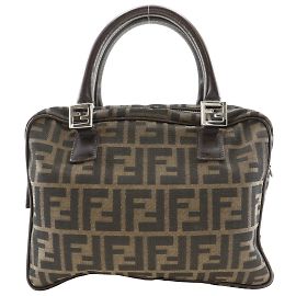 Bolso Fendi Zucca Marrón de Nylon Castaño