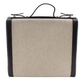 Custodia da viaggio Hermès Hermès Vanity Handbag Nero Beige