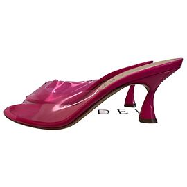 Mules de Couro Casadei Popsicle Rosa Choque Tamanho 38 Rosa