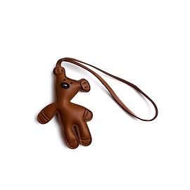 Autre Marque Charm PU Leather Bear Brown Brown