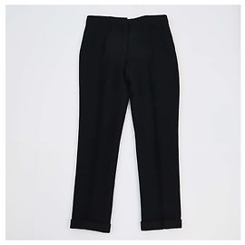 Calça reta preta Christian Dior Preto