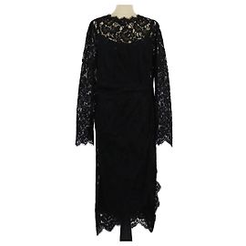 Robe fourreau en dentelle florale noire Dolce & Gabbana Noir