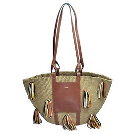 Chloé Borsa grande a secchiello con frange ChloeBrown Altro