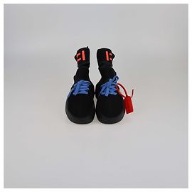 Off White Baskets Velcro Moto Wrap en Tricot Noir Off-White Noir