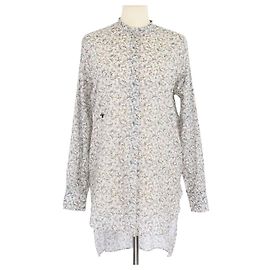 Camicia tunica a maniche lunghe con colletto alla mandarino e stampa di api multicolore Christian Dior Multicolore