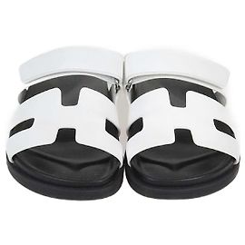 Hermès Hermes White Chypre Sandals White