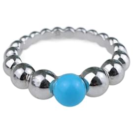 Van Cleef & Arpels-Bague Variation Perlee Coleurs en or blanc 18K et turquoise de Van Cleef & Arpels-Turquoise