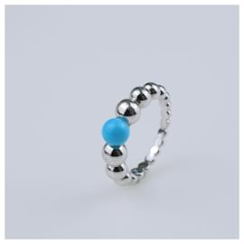 Van Cleef & Arpels-Bague Variation Perlee Coleurs en or blanc 18K et turquoise de Van Cleef & Arpels-Turquoise