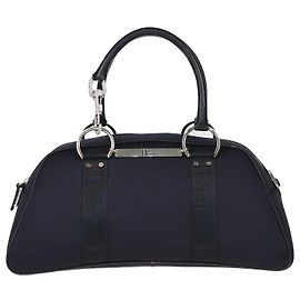 Dior Black Crystal Hook Bowling Bag Black