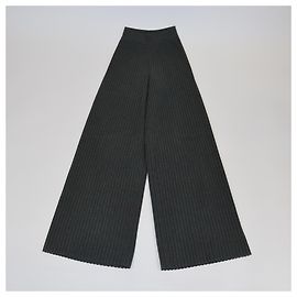 Autre Marque Dunkelgraue Strickhose mit elastischem Bund von Stella McCartney Anthrazitgrau