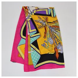 Xale Sellier Bouquets Multicoloridos Hermès Multicor