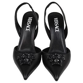 Escarpins Slingback La Medusa Noirs de Versace Noir
