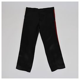 Calça reta preta/vermelha Haider Ackermann Preto Vermelho
