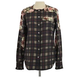 Camicia a maniche lunghe con stampa floreale a quadri multicolore Givenchy Multicolore