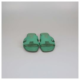 Hermès Hermes Green Oran Flat Sandals Green