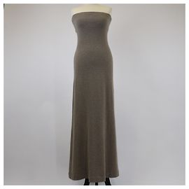 Robe longue sans bretelles beige Ralph Lauren Beige