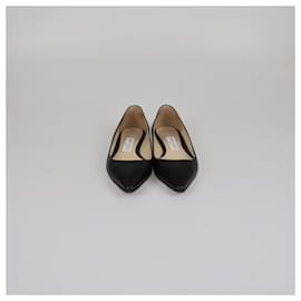 Jimmy Choo Black Pointed Toe Flat Pmups Black
