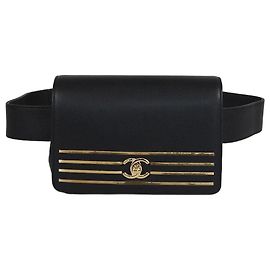 Bolsa de cinto Captain preta da Chanel Preto